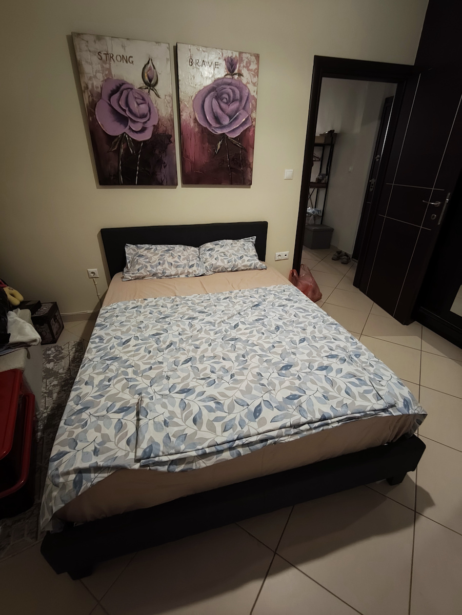 Flat Легло Двойно Въглени с Ламели за Матрак 150x200см