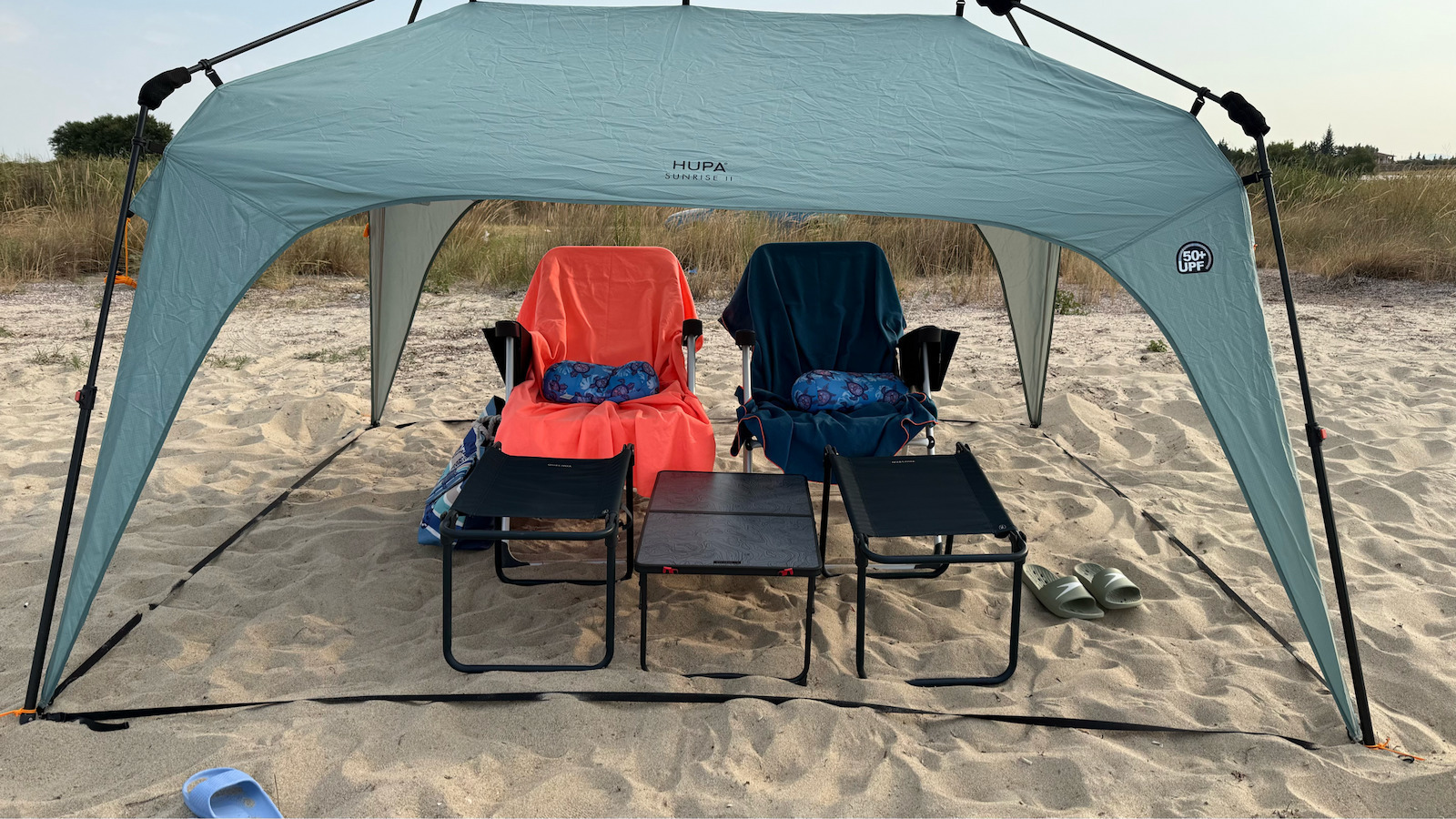 Hupa Sunrise ΙΙ Strandsonnenschutz 4 Einzelpersonen Personen mit Automatikmechanismus Khaki 280x220x160cm 50-1020-111