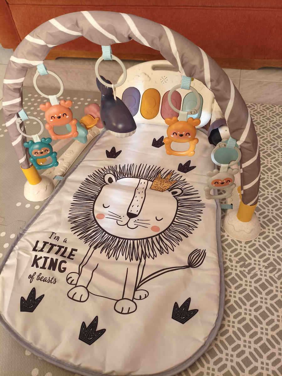 Bebe Stars Piano Lion Activity Gym with Music for Newborns