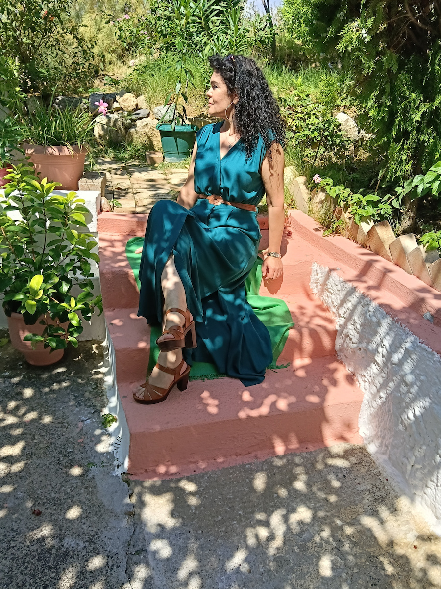 Sommer Maxi Hemdkleid Braun