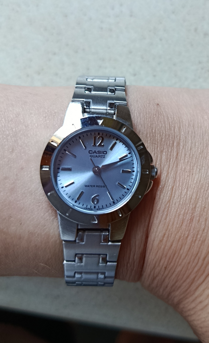 Casio Women's Watch with Silver Metal Bracelet
