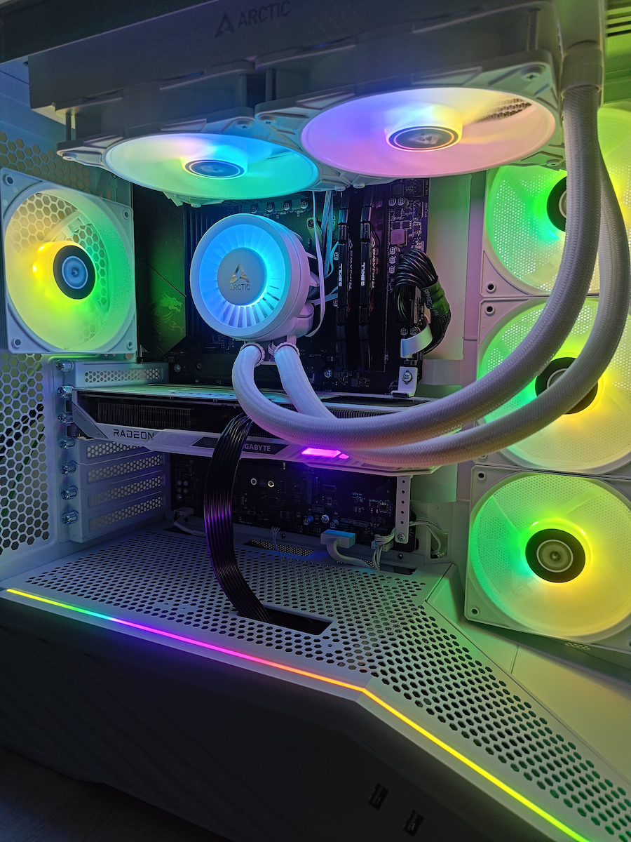 Lian Li Vector V100rx Gaming Midi Tower Κουτί Υπολογιστή με Πλαϊνό Παράθυρο Λευκό