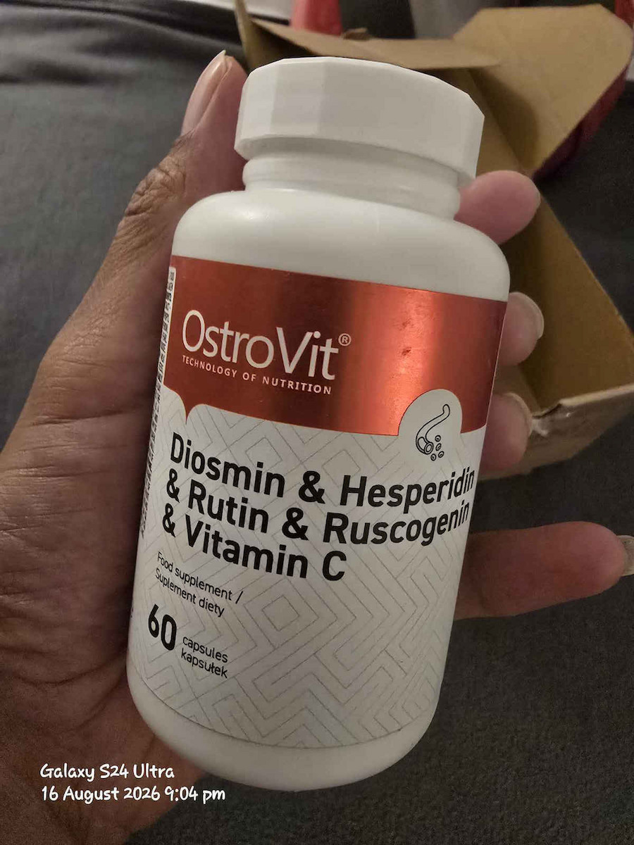 OstroVit Diosmin + Hesperidin + Rutin + Ruscogenin + Vitamin C Добавка за Здрава Кожа 60 Капсули