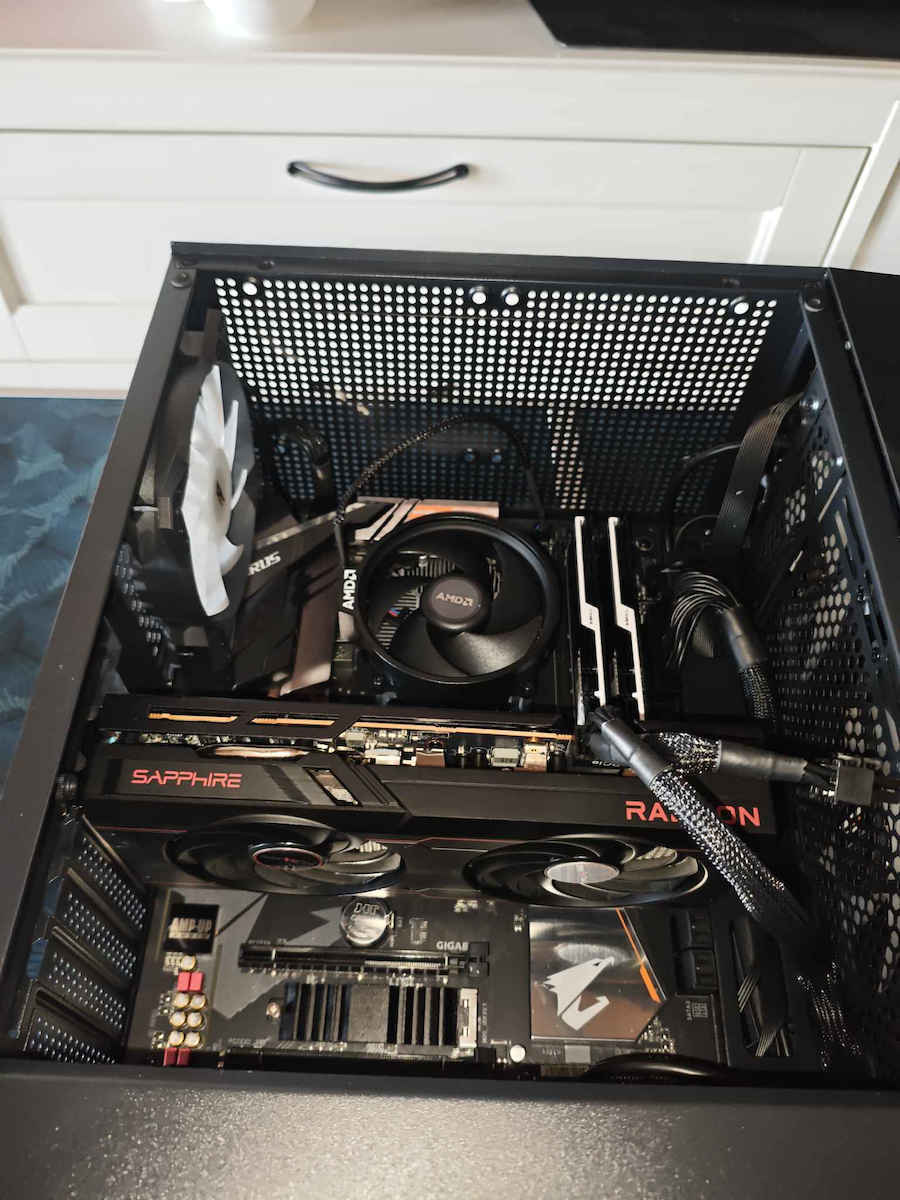 Darkflash A290 + 3 fans Gaming Midi Tower Computer Case with Side Window and RGB Lighting Black