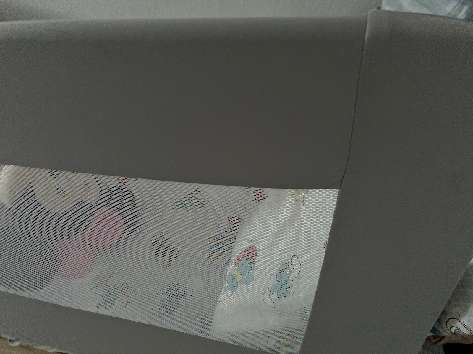 Guimo Foldable Bed Rail Guard made of Fabric in Gray Color 180x65cm 1pcs