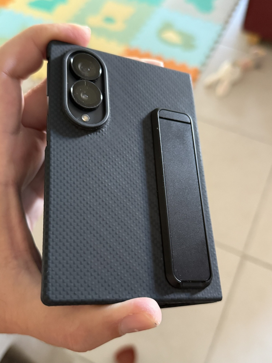 Samsung Carbon Standing Back Cover Tempered Glass Aramid Fiber Black (Galaxy Z Fold8)