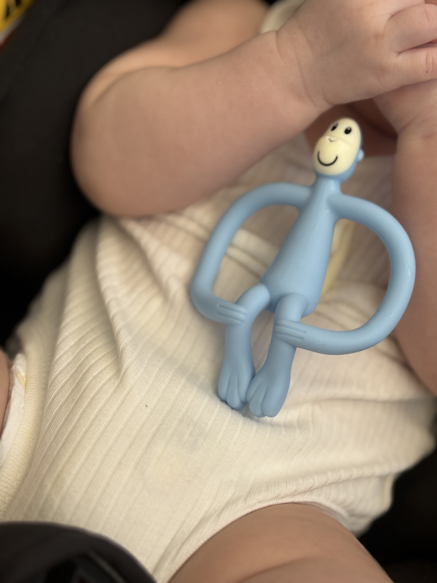 Matchstick Monkey Monkey Teething Ring BPA Free Silicone for 3 m+
