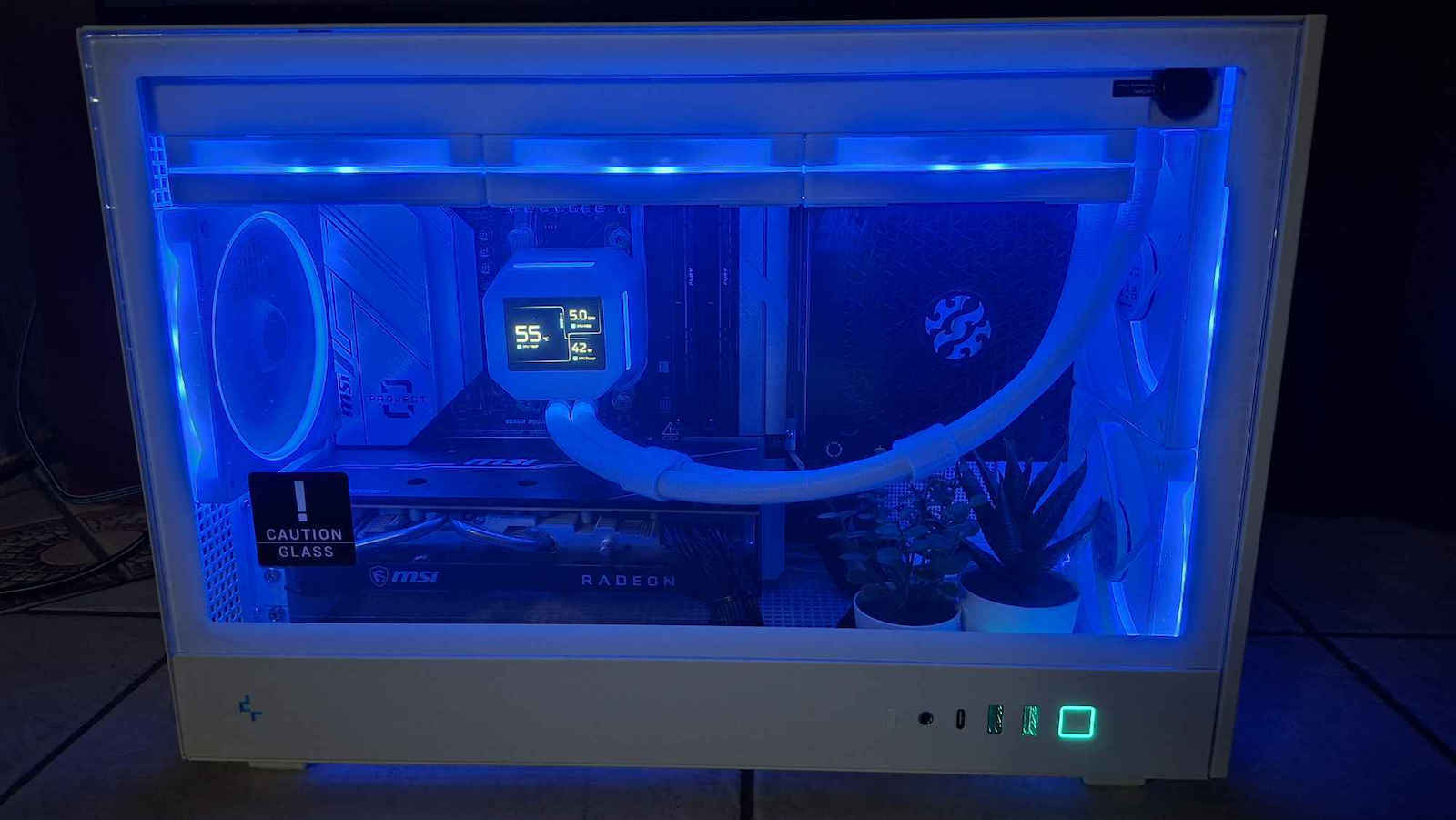 Deepcool LM360 Wasserkühlung AIO CPU mit 3 Lüfterabmessungen 120mm und ARGB Beleuchtung Weiße