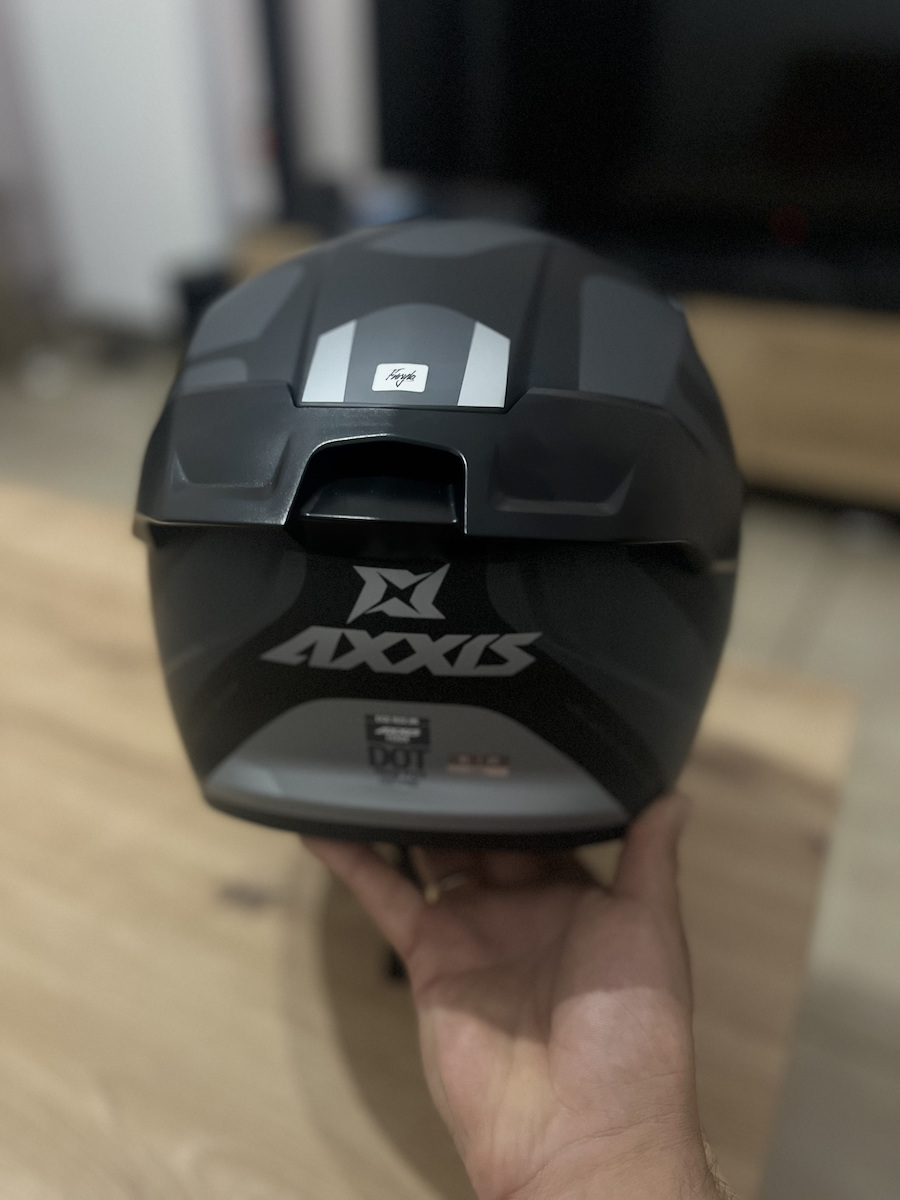 Axxis Fenix White/Grey Gloss Ork C2 Motorradhelm Volles Gesicht DOT / ECE 22.06 mit Sonnenblende