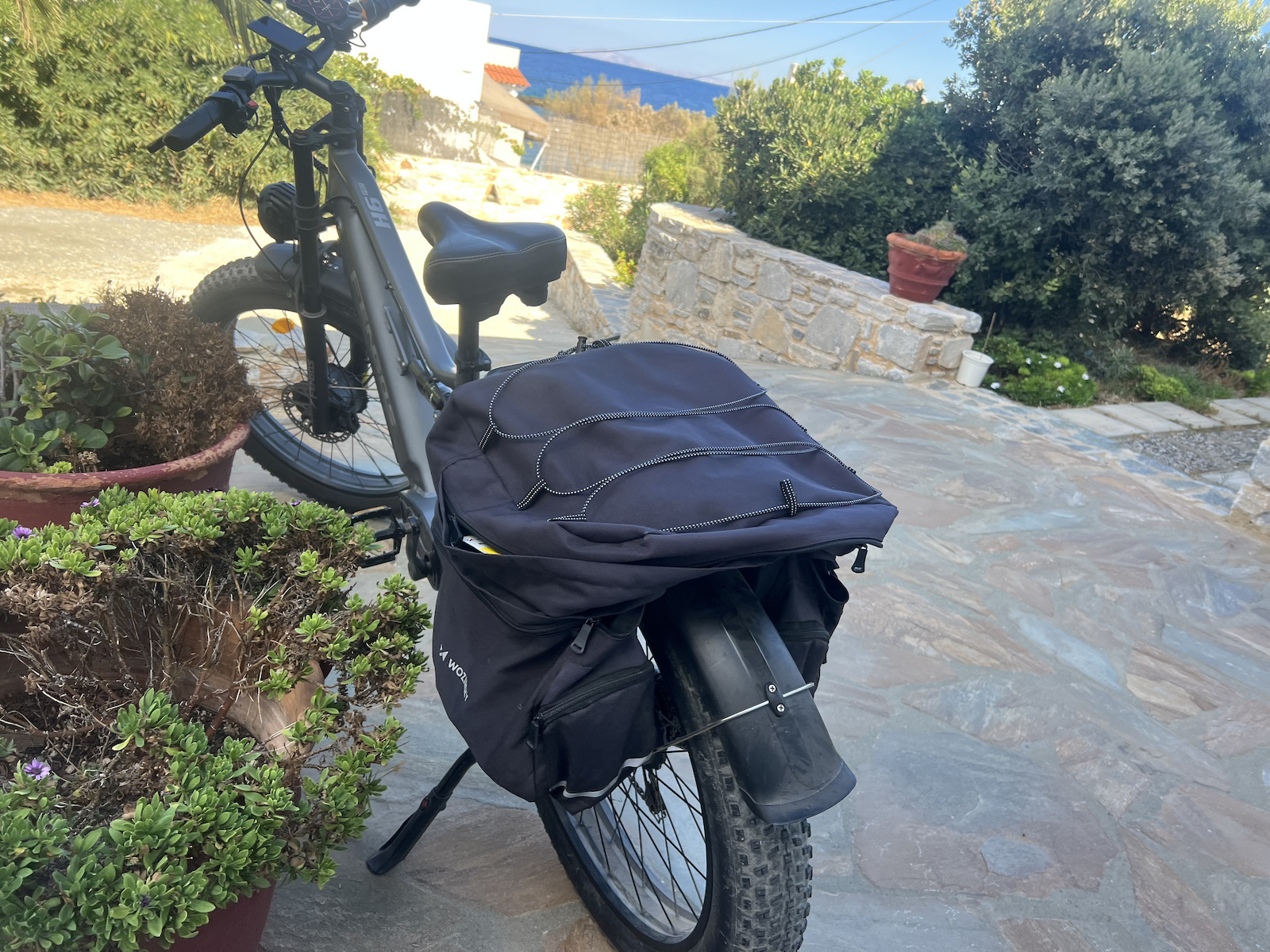Wozinsky Τσαντάκι Σχάρας Ποδηλάτου Τριπλό 60lt Μαύρο