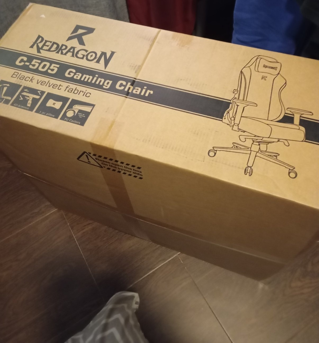 Redragon C505 Fabric Gaming Chair with Adjustable Arms Black