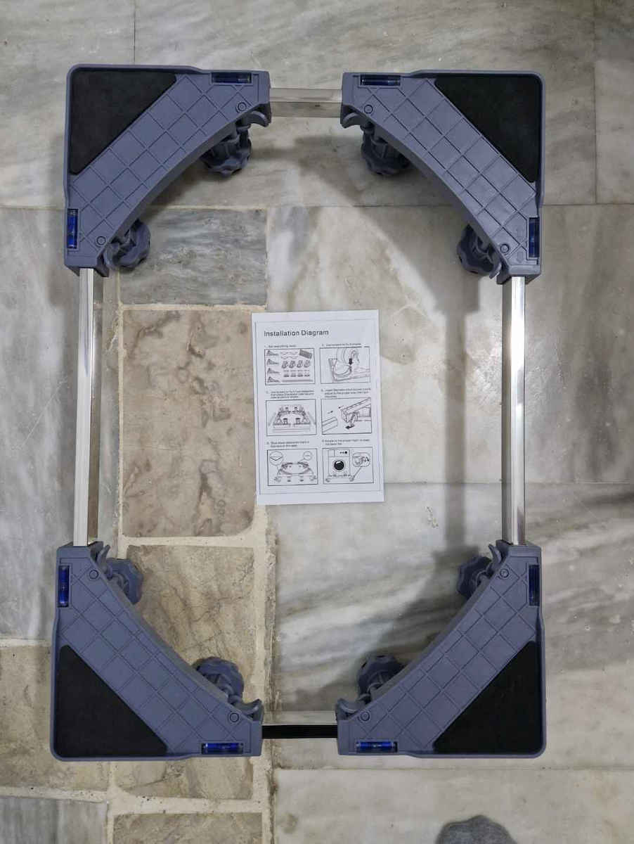 Home Use HUH-0271 Adjustable Washing Machine/Oven/Refrigerator Base with Wheels 68x68cm