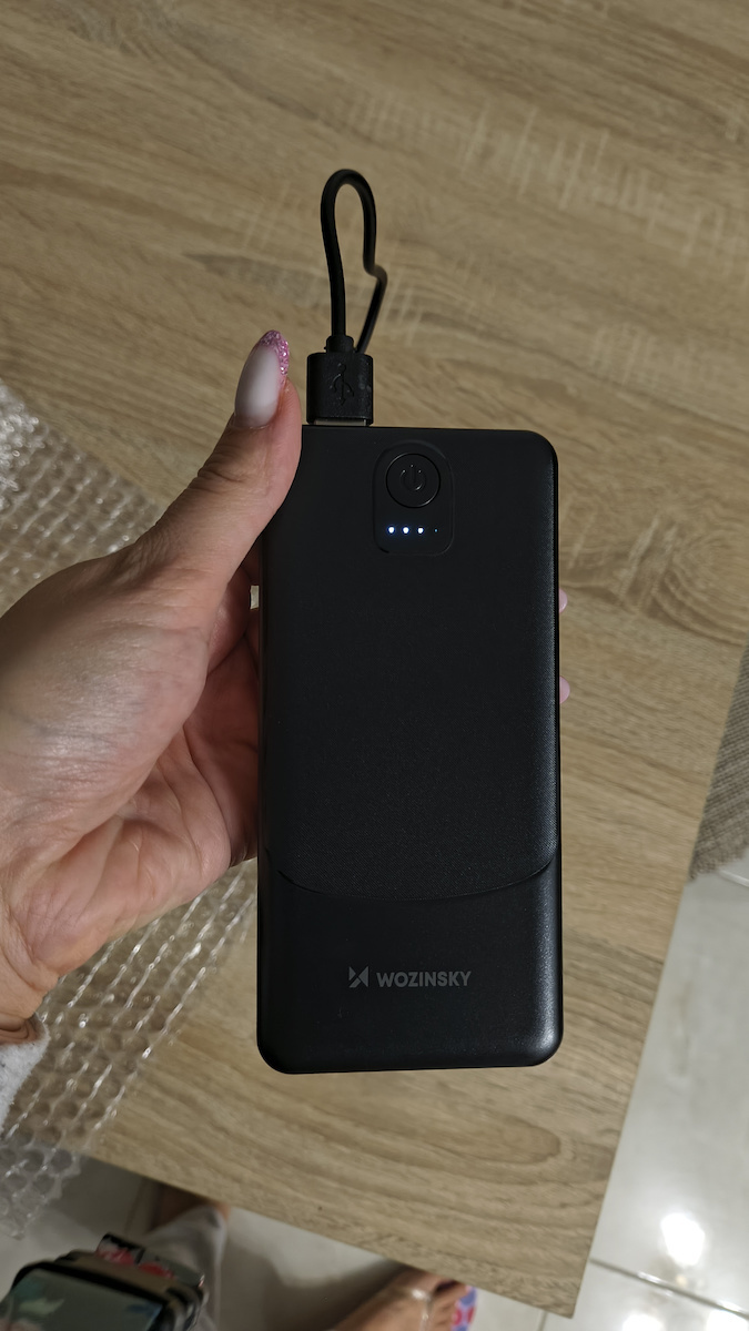 Wozinsky Wpower 10000 mAh с 2 USB-A Порта и USB-C Порт, Бързо Зареждане, Черен