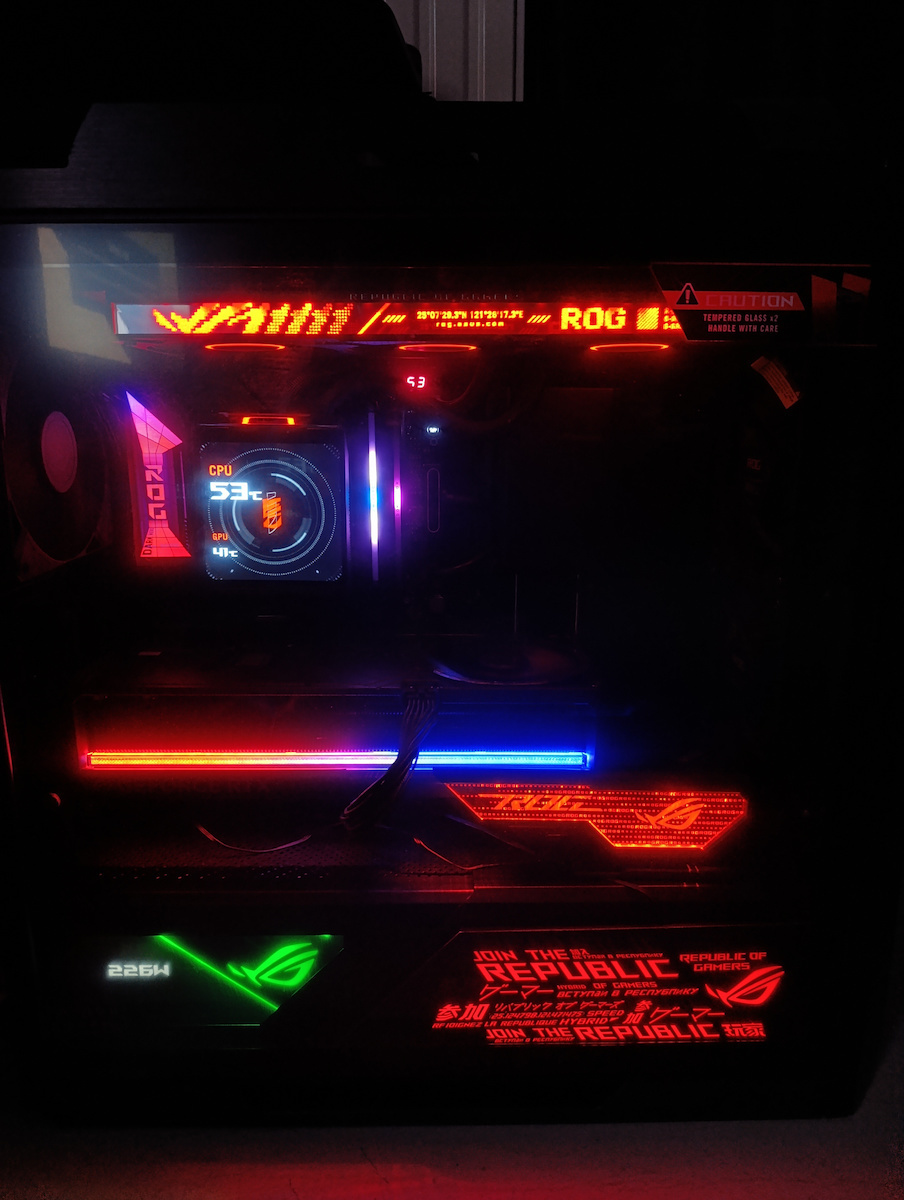 ROG Strix Helios II Gaming Midi Tower Computer Case with Side Window and RGB Lighting White