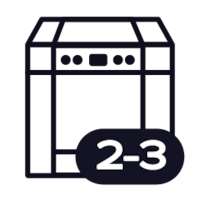 Built-in for 2 or 3 persons