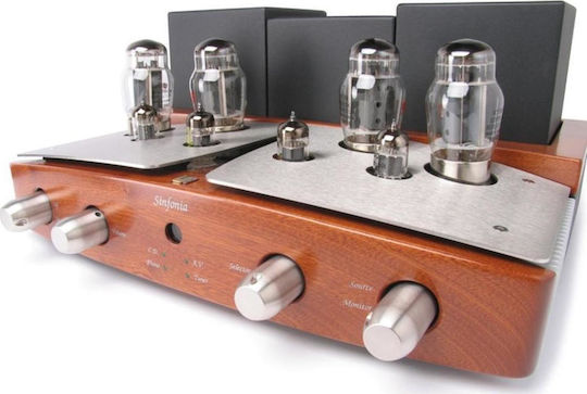 Unison Research Sinfonia Λαμπάτος Ολοκληρωμένος Ενισχυτής Hi-Fi Stereo Ασημί