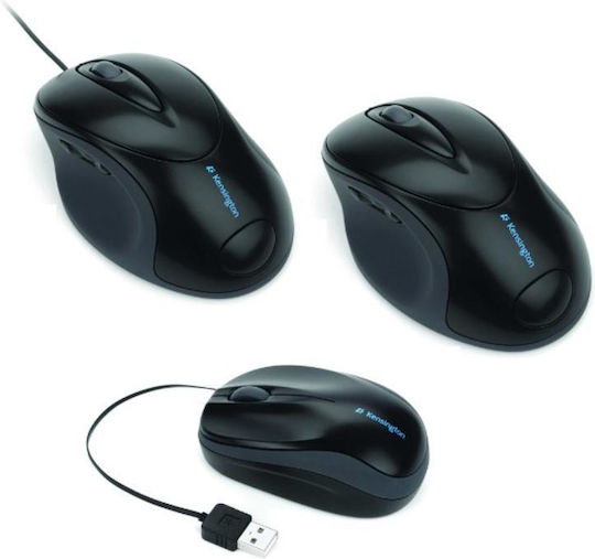 Kensington Pro Fit Wired Full-Size Cu fir Mouse Negru