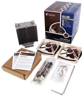 Noctua NH-U9B SE2 Ψύκτρα Επεξεργαστή Διπλού Ανεμιστήρα για Socket 1366 Καφέ