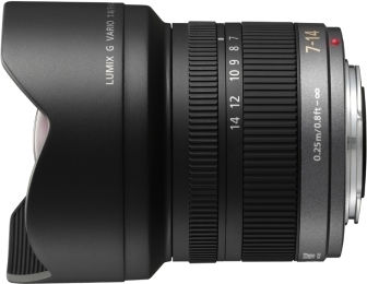 Panasonic Crop Camera Lens Lumix G Vario 7-14mm f4.0 Ultra wide-angle Wide Angle Zoom for Micro Four Thirds (MFT) Mount Black