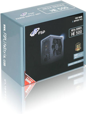 FSP/Fortron 500W Μαύρο Τροφοδοτικό Υπολογιστή Full Wired 80 Plus Standard (PPA5003201)