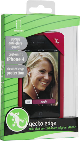 Gecko Back Cover Μωβ (iPhone 4/4s)