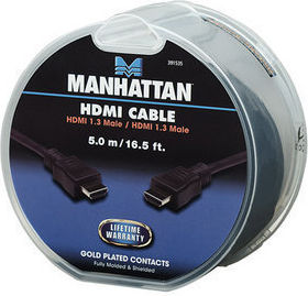 Manhattan HDMI Cable Male - HDMI Male 5m Black