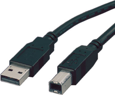 Roline USB 2.0 Кабел USB-A мъжки - USB-B мъжки Черен 3м 11.02.8830