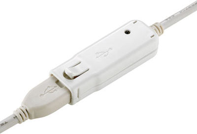 Roline 12m USB 2.0 Cable A-Male to A-Female White (12.04.1086)