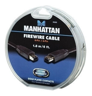 Manhattan Firewire Cable IEEE1394 6-pin - 6-pin 1.8m