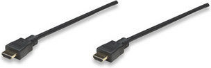 Manhattan HDMI 1.4 High Speed 1080p 120Hz Cable HDMI male - HDMI male 10m Μαύρο