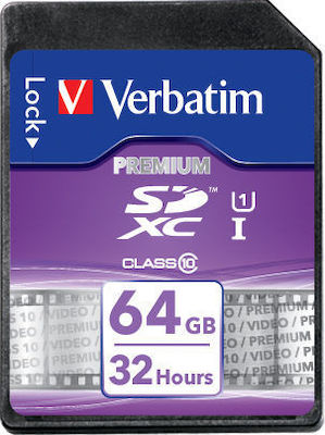 Verbatim Premium SDXC 64GB Clasa 10 U1 UHS-I