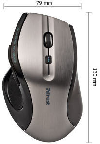 Trust MaxTrack Wireless Kabellos Maus Silber