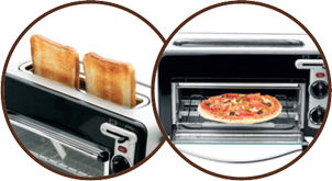 Tefal Toast n Grill Тостер Двуместна 1300W Черен