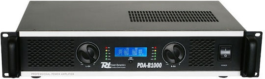 Power Dynamics PDA-B1000 PA Power Amplifier 2 Channels 350W/4Ω 500W/8Ω with Cooling System Black