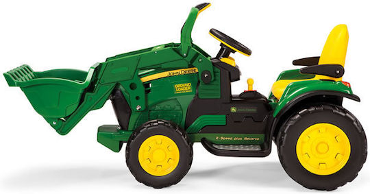 Buldozer pentru copii John Deere Ground Loader electric 12 volți Verde