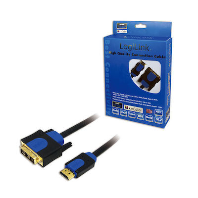 LogiLink CHB3103 3m DVI-D male to HDMI male Cable Black (CHB3103)