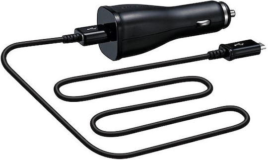 Samsung Φορτιστής Αυτοκινήτου 10W 2A με μία Θύρα: 1xUSB μαζί με Καλώδιο Micro-USB Μαύρος