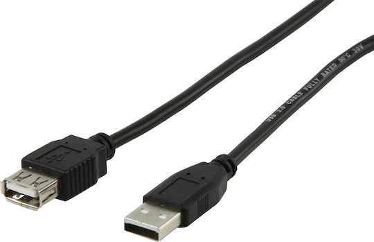 USB 2.0 Kabel USB-A-Stecker - USB-A-Buchse Schwarz 0.2m CABLE-143-0.2H CABLE-143/0.2 CABLE-143/0.2HS
