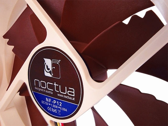 Noctua NF-P12 Case Fan 120mm (1300rpm / 70.75cfm) Χωρίς Led Φωτισμό και Σύνδεση 3-Pin / 4-Pin Molex Καφέ