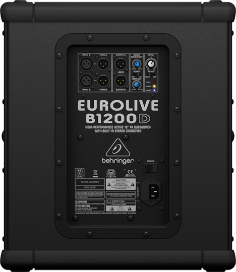 Behringer B1200D-PRO Active Subwoofer PA 500W 12" 37.5x42.3x43.2cm.