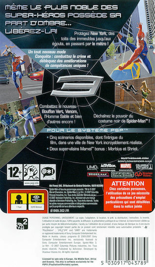 Spider-Man 3 PSP Spiel (Gebraucht)