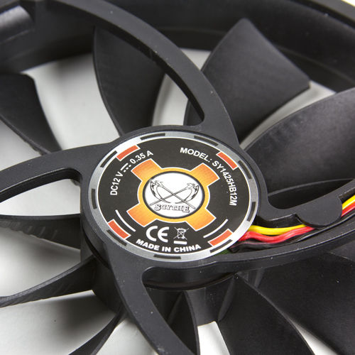 Scythe SY1425HB12L Ventilator Pentru Carcasă 140mm (800rpm / 49.95cfm) Fără LED-uri Și Conexiune 3-Pin / Molex Cu 4 Pini