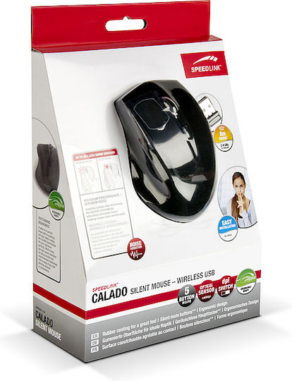SpeedLink Calado Silent Mouse Kabellos Maus Schwarz