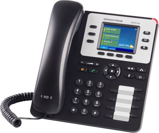 Grandstream GXP2130 Wired IP Phone with 3 Lines Gray