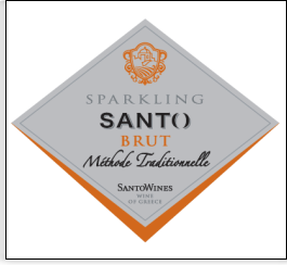 Santo Wines Κρασί Brut Ασύρτικο Λευκό Ξηρό Σαντορίνης Αφρώδες 750ml