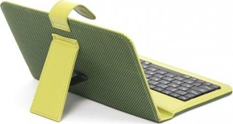 Omega Indiana Flip Cover cu Tastatură în Engleză SUA Verde (Universal 7")