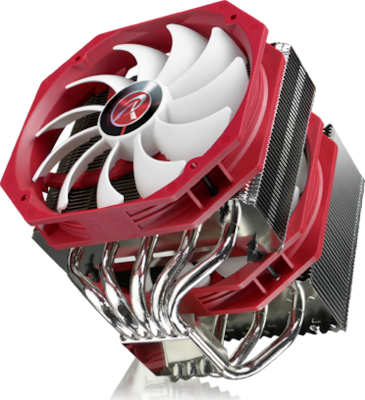 Raijintek Tisis CPU Kühlung Doppellüfter für Socket / / / /1/1/5/x/ / Rot