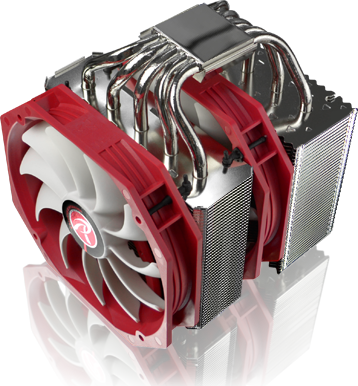 Raijintek Tisis CPU Kühlung Doppellüfter für Socket / / / /1/1/5/x/ / Rot