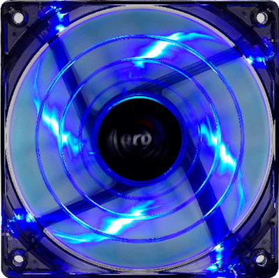 Aerocool Shark Fan 12cm LED Blue Edition Gehäuselüfter 120mm mit Blau Beleuchtung und Verbindung 3-polig