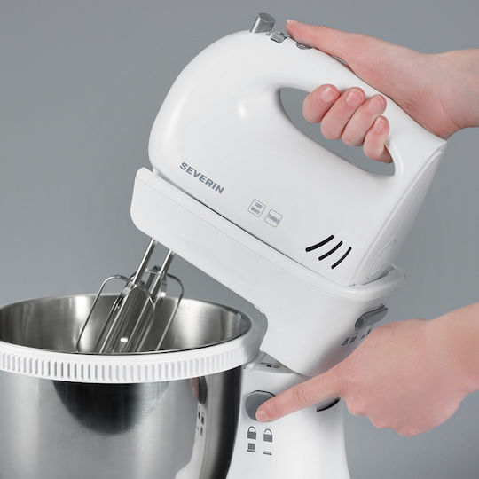 Severin HM 3816 Μίξερ με Inox Κάδο 3lt Λευκό 300W